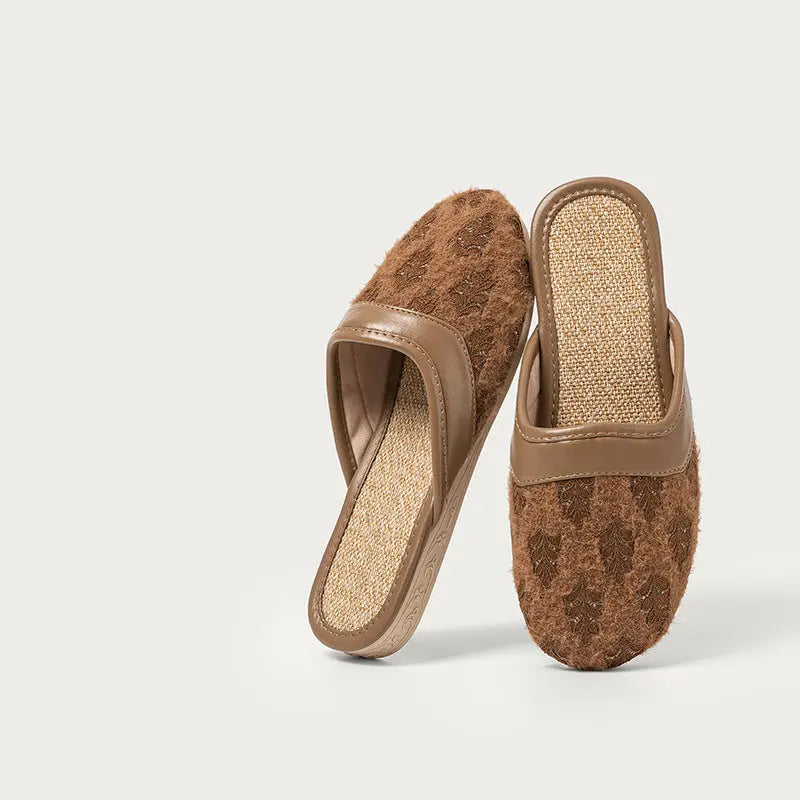 Yorgou linen home slipper with arch support WEEKO